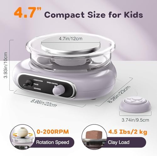 Alldeer Mini Pottery Wheel for Kids Teens Girls Beginners - Image 3