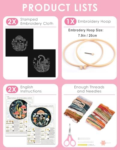 TINDTOP Embroidery Kit for Adult Beginners, Embroidery DIY Starter Kit - Image 2