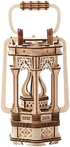 3D Wooden Puzzles for Adults 145pcs LED Light Vintage Lantern DIY Wooden Assembly Kit for Teens Home Decor by VanBasic