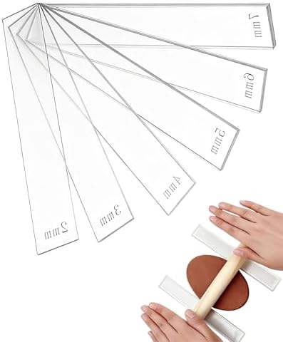 Clay Tools Set for Polymer & Air Dry Clay, Rolling Pin with Thickness Rings by JODUY
