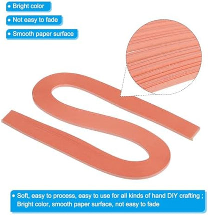 PATIKIL 240pcs Quilling Strips Paper 3/16"(5mm) 21"(54cm) Origami Paper Quilling Strip for Art DIY Hand Craft Christmas, Coral Pink - Image 3