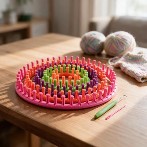 novelinks Round Knitting Looms Kit, Set of 5 Plastic Looms Knitting - Image 3