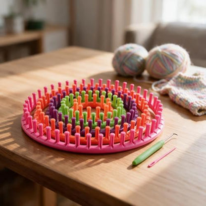 novelinks Round Knitting Looms Kit, Set of 5 Plastic Looms Knitting - Image 3
