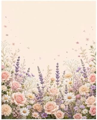 Bozfoxa Paint by Numbers Kit for Adults Beginner Cream Rose Meadow by Unknown