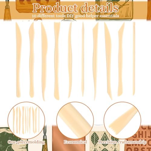 Ferrochef 10 Set 100 Pcs Clay Tools, Plastic Sculpting Tools, Classic Style - Image 3