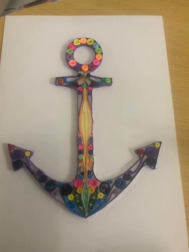 Ship anchor Paper Quilling Kit Paper Quilling Adult Craft Great for DIY Craft Workshop, Home Decoration,Birthday Gift,Adult Friend interaction.It's Suitable for Adult and Craftsmen.Creative Stress - Image 5