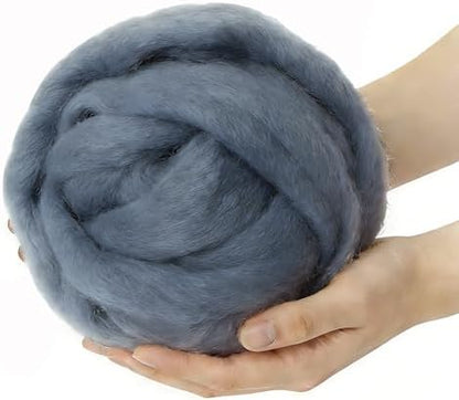 3.4oz Needle Felting Wool Grayish Blue for DIY Needle Craft Enthusiasts by %22VNAKER%22+Flagship