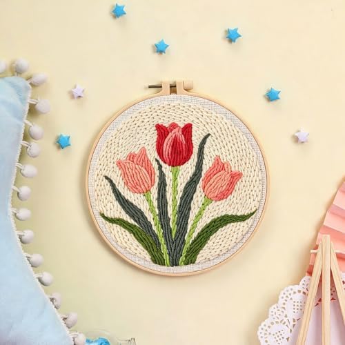 LACHLAND Punch Needle Kit Beginners Tulip Stitching Kit for Adults&Teens - Image 2