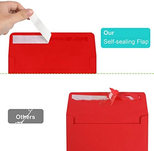 70 Packs of Invitation Envelopes, A2 Envelopes Red Postcard for 4.5x5.5 for Invitations, Self Seal for Photos RSVP, Greeting Cards - Image 3