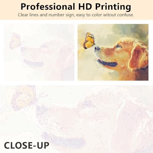 TUMOVO Paint by Numbers Kit for Adults Golden Retriever Dog Painting - Image 5