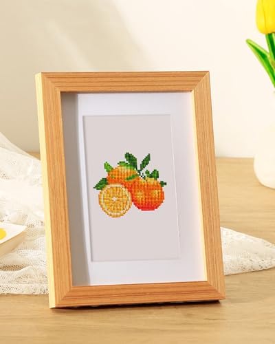 PeakLuv 12 Pcs Small Diamond Art Kits, Fruit Mini Diamond Painting Kits for Adults Beginners, 5D DIY Square Drill Diamond Dots, Quickly Finishable Mini Gem Art for Home Wall Desktop Decor, 6X7in - Image 2