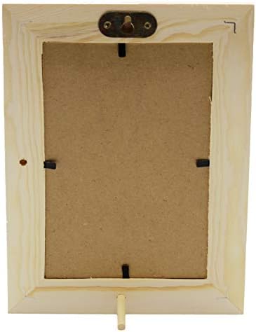 Creative Hobbies Pack of 6 - Unfinished Solid Pine Wood Picture Frames for Arts & Crafts, DIY Painting Project - Stand or Hang on the Wall - (8x6 Frame Size Holds 6x4 Pictures) for Adults and Kids - Image 5
