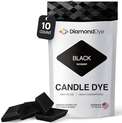 Black Candle Dye Chips, Soy & Paraffin Candle Making, 10 Pack by Reddig-globyDiamondDye