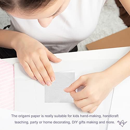 100pcs Single-sided pearlescent origami Square Origami Paper 10x10 white origami paper oragami paper glitter origami paper Crane Folding Paper origami cranes Christmas Japan child - Image 7