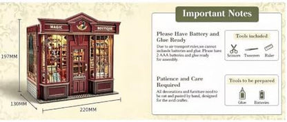 Book Nook Kit DIY Miniature House Coffee Shop 3D Wooden Puzzle Kit Book Nook Building Set for Family & Friends - Image 5