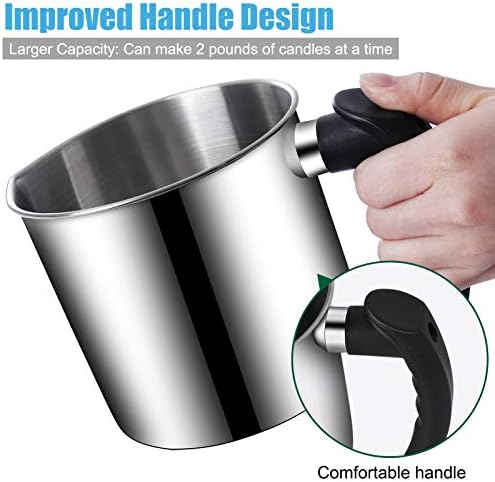 DINGPAI Candle Making Pouring Pot, 44oz Double Boiler Wax Melting Pot - Image 3