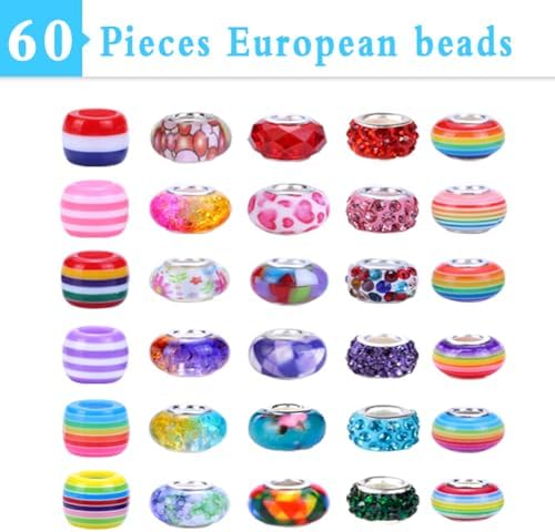 AIPRIDY Charm Bracelet Making Kit,Unicorn Mermaid Crafts Gifts Set Can Inspires Imagination and Creativity,Jewelry Making Kit Perfect Gifts for Girls 5-12 Years Old (125 Pieces) - Image 4