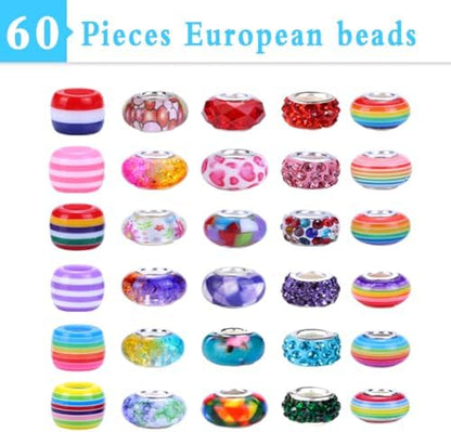 AIPRIDY Charm Bracelet Making Kit,Unicorn Mermaid Crafts Gifts Set Can Inspires Imagination and Creativity,Jewelry Making Kit Perfect Gifts for Girls 5-12 Years Old (125 Pieces) - Image 4