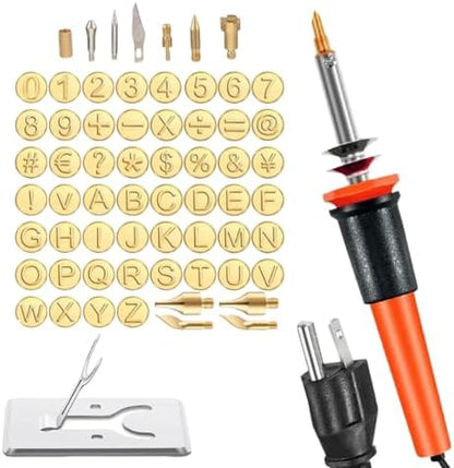 Wood Burning Tools 26 Letters, Safe, Stable, Carving Head Tools by Unknown