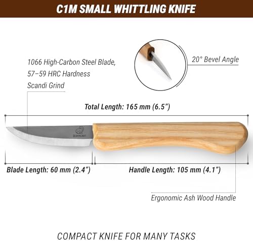 BeaverCraft Sloyd Scandi Grind Whittling Knife C1M Basswood Large Unfinished Carving Blocks Set BW10 - Image 5