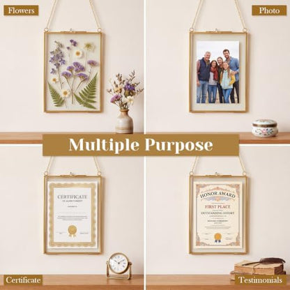 Qunclay 10 Pcs 4 x 6 Inch Pressed Flower Frames Craft Kit for Adults - Image 4