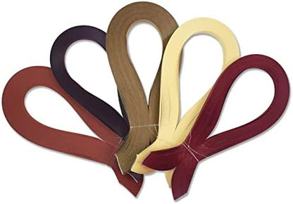 CrafTreat Brown Quilling Paper Strips for Craft Work - 500 Quilling Strips 5mm 30 CM Length - Paper Quilling for Decorating Cards, Gift Bags, Picture Frames and Scrapbooking - Image 2