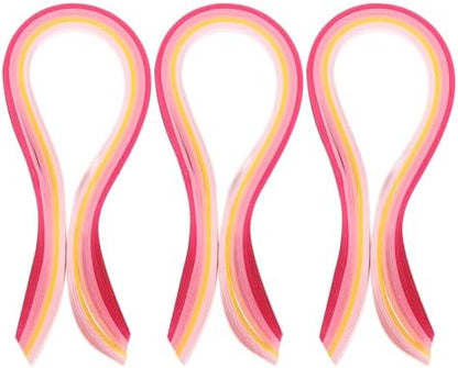 PATIKIL 390 x 7mm Rainbow Quilling Strips Paper,300 Pcs Origami Paper Quilling Strip for Art DIY Hand Craft Christmas, Gradient Pink by PATIKIL