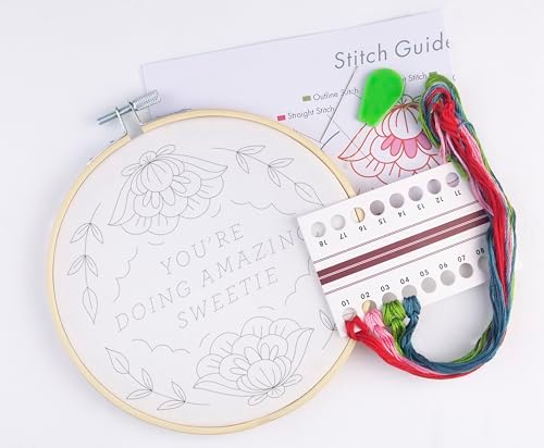 FUNATIC You're Doing Amazing Sweetie Cute Embroidery Kit for Adults - Image 2