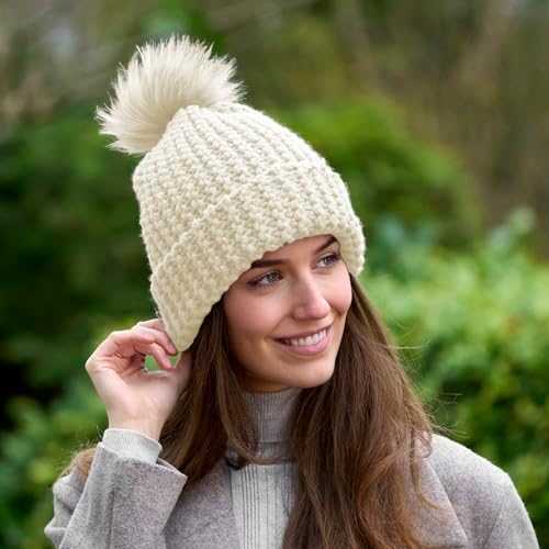 Knitting Kits for Beginners Adults – Practical and Easy to Use Hat Knitting Kit with Yarn, Bamboo Knitting Needles, Faux Pom Pom – Complete Beginners Knitting Kit – Lovely Present for Women and Men - Image 7