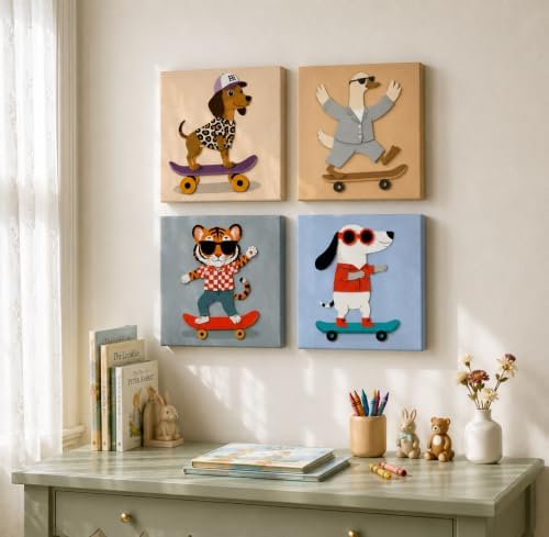 cupmod 4 Packs Framed Paint by Numbers Kit for Adults with Wooden Eassel - Image 4