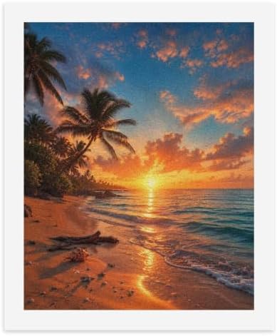 Bozfoxa Paint by Numbers Kit for Adults Beginner Tropical Sunset Art by Unknown
