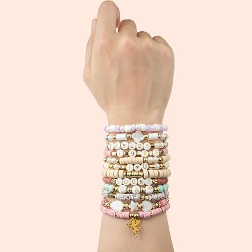 Dowsabel Clay Beads 3 Boxes Bracelet Making Kit, 10800pcs Beads for Jewelry Making, Letter Beads for Friendship Bracelets DIY Arts and Crafts Gifts for Girls Adults - Image 4