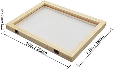 Worown A5 Paper Making Screens, Natural Wooden PaperMaking Mould & Deckle, Paper Making Frames for DIY Craft and Dried Flower Handcraft (7.5 x 10 Inch) - Image 2