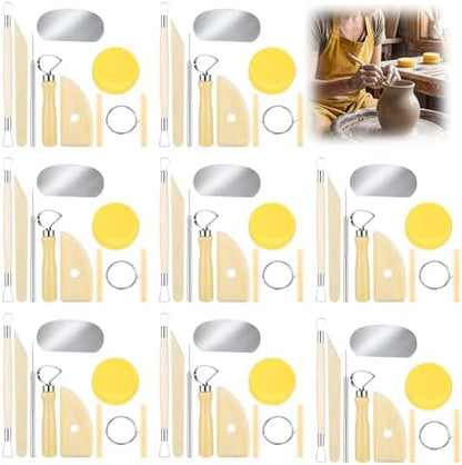 64Pcs Clay Sculpting Tools Kit, Ceramic Clay Ball Stylus Dot Painting Tools, Air Dry Clay Tools Set for Carving, Dotting, Embossing, Shaping, Molding, Pottery Crafts, Nail Art, Rhinestone, Rock by Unknown