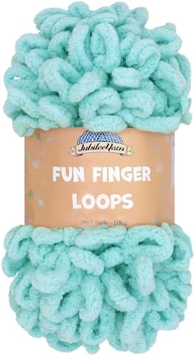 JubileeYarn Fun Finger Loops Yarn - Blue - 1 Skein by BambooMN