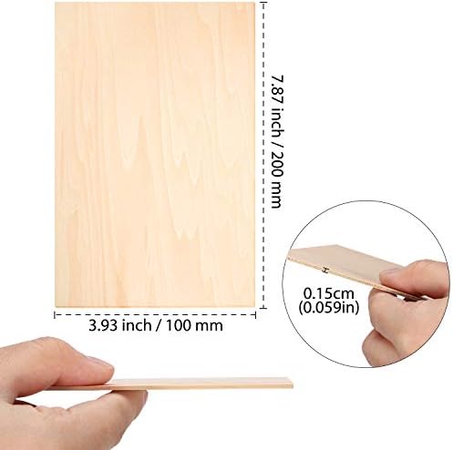 Blulu 10 Pack Basswood Sheets 8 x 4 x 1/16 Inch Thin Plywood Sheets - Image 2