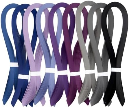 ODETOJOY Quilling Paper Strips 10mm Red Black Yellow Pink Green Purple White for Crafts Star Origami Paper Quilling Supplies Strip 3/8inch 1cm-120pcs, 54cm (Aqual) - Image 6