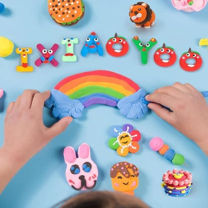 Ixiaoyoo Air Dry Clay, 50 Colors Foam Modeling Clay for School Projects - Image 2