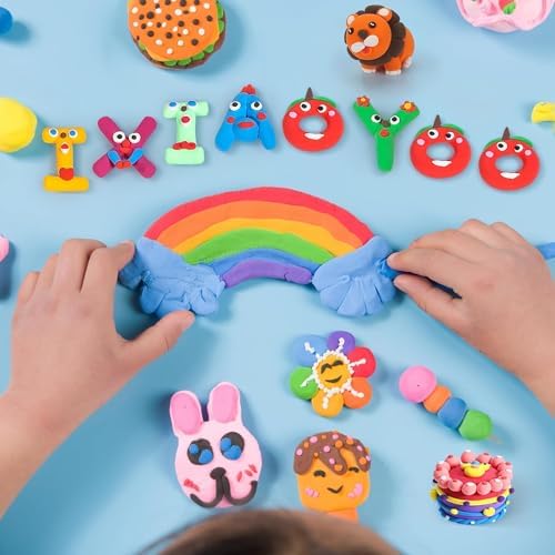 Ixiaoyoo Air Dry Clay, 60 Colors Foam Modeling Clay for School Projects - Image 4
