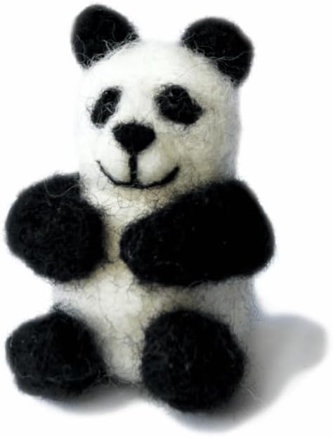 Wizardi Beginner Needle Felting Kit for Adults - Panda. Animal Felting Kit 2.76x1.77 Inches. Felting Tools. Wool Felting Supplies. Felt Crafts. Wool Felt. V-13C Charivna Mit by Wizardi
