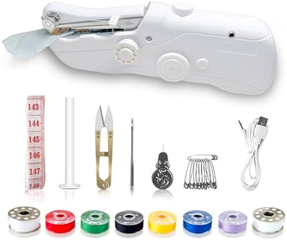 Hand-held sewing machine, mini portable fast electric sewing machine, easy for beginners and adults to use, hand-held sewing device for fast sewing is suitable for DIY home travel. by Unknown