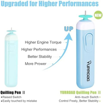 2-in-1 Electric Quilling Pen, Dual Tips for 1/16-3/8 in (1.5-10mm) Strips - Image 3
