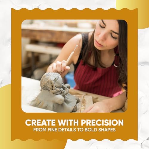 30 Pcs Clay Tools & Pottery Tools Kit, Professional Polymer Clay Sculpting - Image 6