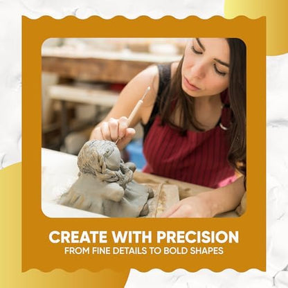 30 Pcs Clay Tools & Pottery Tools Kit, Professional Polymer Clay Sculpting - Image 6