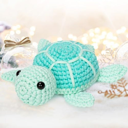 Mewaii Blue Sea Turtle Crochet Kit for Beginners, 40% Extra Yarn - Image 6