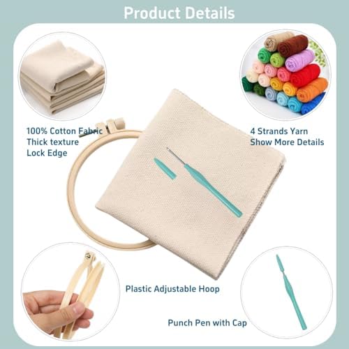 DIY Punch Needle Kits Goose and Flower Garland 20x20cm - Image 3
