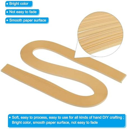 PATIKIL 240pcs Quilling Strips Paper 1/8"(3mm) 21"(54cm) Origami Paper Quilling Strip for Art DIY Hand Craft Christmas, Light Brown - Image 3