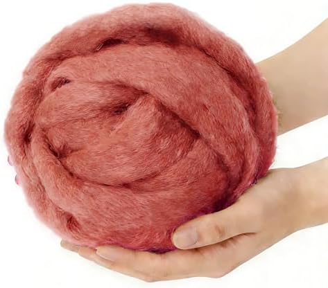 3.4oz Needle Felting Wool Red-Brown for DIY Needle Craft Enthusiasts by %22VNAKER%22+Flagship