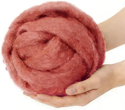 3.4oz Needle Felting Wool Red-Brown for DIY Needle Craft Enthusiasts by %22VNAKER%22+Flagship