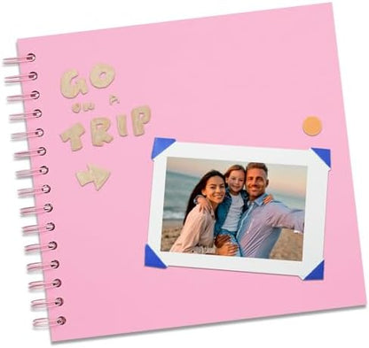 DIY Scrapbook Photo Album,40 Pages,10x10 Inch,Pink - Image 3